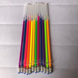 Maxbell 1 pack 0.8mm Colorful Glitter Ink Gel Pen Refills  12 color fluorescent