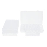 Max 3 Pieces Clear Storage Box with 28 Grids Jewelry Nail Art Beads Mini Case