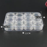 Max 3 Pieces 12 Grids Clear Storage Boxes Jewelry Nail Art Beads Pills Mini Case