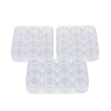 Max 3 Pieces 12 Grids Clear Storage Boxes Jewelry Nail Art Beads Pills Mini Case