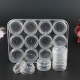 Max 3 Pieces 12 Grids Clear Storage Boxes Jewelry Nail Art Beads Pills Mini Case