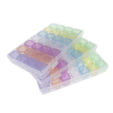 Max 3 Pieces Clear Storage Box with 28 Grids Jewelry Nail Art Beads Mini Cases