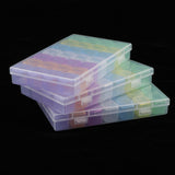 Max 3 Pieces Clear Storage Box with 28 Grids Jewelry Nail Art Beads Mini Cases