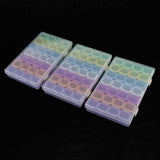 Max 3 Pieces Clear Storage Box with 28 Grids Jewelry Nail Art Beads Mini Cases