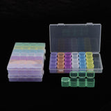 Max 3 Pieces Clear Storage Box with 28 Grids Jewelry Nail Art Beads Mini Cases