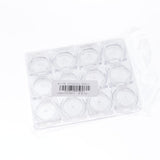 Max 12 Pieces Clear Storage Boxes Jewelry Nail Art Beads Pills Mini Item Cases