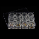 Max 12 Pieces Clear Storage Boxes Jewelry Nail Art Beads Pills Mini Item Cases