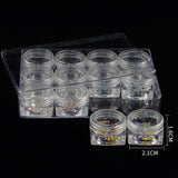 Max 12 Pieces Clear Storage Boxes Jewelry Nail Art Beads Pills Mini Item Cases