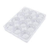 Max 12 Pieces Clear Storage Boxes Jewelry Nail Art Beads Pills Mini Item Cases