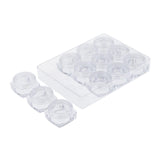 Max 12 Pieces Clear Storage Boxes Jewelry Nail Art Beads Pills Mini Item Cases