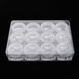 Max 12 Pieces Clear Storage Boxes Jewelry Nail Art Beads Pills Mini Item Cases