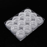 Max 12 Pieces Clear Storage Boxes Jewelry Nail Art Beads Pills Mini Item Cases