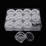 Max 12 Pieces Clear Storage Boxes Jewelry Nail Art Beads Pills Mini Item Cases