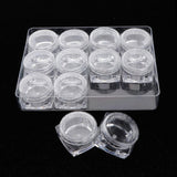 Max 12 Pieces Clear Storage Boxes Jewelry Nail Art Beads Pills Mini Item Cases