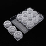 Max 12 Pieces Clear Storage Boxes Jewelry Nail Art Beads Pills Mini Item Cases