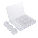 Max 12 Pieces Clear Storage Boxes Jewelry Nail Art Beads Pills Small Item Cases