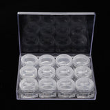 Max 12 Pieces Clear Storage Boxes Jewelry Nail Art Beads Pills Small Item Cases