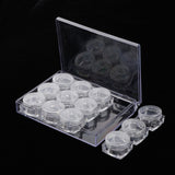 Max 12 Pieces Clear Storage Boxes Jewelry Nail Art Beads Pills Small Item Cases