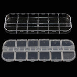 Max 3 Pieces 12 Grid Clear Storage Boxes Jewelry Nail Art Beads Pills Small Case