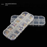 Max 3 Pieces 12 Grid Clear Storage Boxes Jewelry Nail Art Beads Pills Small Case