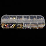 Max 3 Pieces 12 Grid Clear Storage Boxes Jewelry Nail Art Beads Pills Small Case