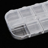 Max 3 Pieces 12 Grid Clear Storage Boxes Jewelry Nail Art Beads Pills Small Case