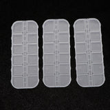 Max 3 Pieces 12 Grid Clear Storage Boxes Jewelry Nail Art Beads Pills Small Case