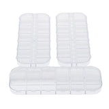 Max 3 Pieces 12 Grid Clear Storage Boxes Jewelry Nail Art Beads Pills Small Case