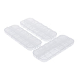 Max 3 Pieces 12 Grid Clear Storage Boxes Jewelry Nail Art Beads Pills Small Case