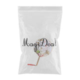 Maxbell 1 Set DIY Handmade Round Fan Chinese Style Wedding Bride Round Hand Fans A