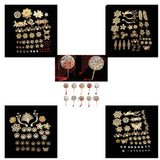 Maxbell 1 Set DIY Handmade Round Fan Chinese Style Wedding Bride Round Hand Fans A