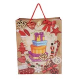 Max 4 Pieces Christmas Paper Hand Bags Cartoon Gifts Candy Box Paper Bags gift