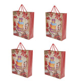 Max 4 Pieces Christmas Paper Hand Bags Cartoon Gifts Candy Box Paper Bags gift