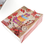 Max 4 Pieces Christmas Paper Hand Bags Cartoon Gifts Candy Box Paper Bags gift