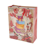 Max 4 Pieces Christmas Paper Hand Bags Cartoon Gifts Candy Box Paper Bags gift