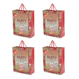Max 4 Pieces Christmas Paper Hand Bags Cartoon Gifts Candy Box Paper Bags socks