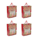 Max 4 Pieces Christmas Paper Hand Bags Cartoon Gifts Candy Box Paper Bags socks