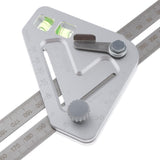 Max Triangle Level Ruler Stainless Steel Angle Ruler Protractor Angle Finder