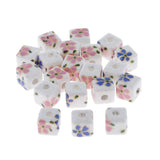 Max 20Pcs/Bag Ceramic Charm Beads Crafts Loose Beads Jewelry Findings Square 01