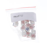 Max 20Pcs/Bag Ceramic Charm Beads Crafts Loose Beads Jewelry Findings Square 01