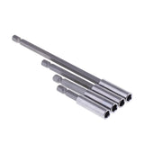 Max 4pcs Hex Shank Magnetic Screwdriver Bit Holder Extension Bar Chuck Adapter