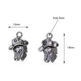 Maxbell 30Pcs Horse Head Charms Pendants Jewelry DIY Crafts Making Accessories