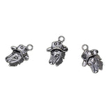 Maxbell 30Pcs Horse Head Charms Pendants Jewelry DIY Crafts Making Accessories