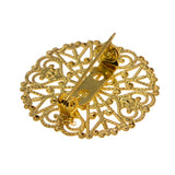 Maxbell 12Pcs Hollowed-out Flower Brooch Pin Lady Breastpin Retro Lapel Golden