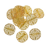 Maxbell 12Pcs Hollowed-out Flower Brooch Pin Lady Breastpin Retro Lapel Golden
