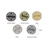 Maxbell 12Pcs Hollowed-out Flower Brooch Pin Lady Breastpin Retro Lapel Golden