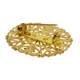 Maxbell 12Pcs Hollowed-out Flower Brooch Pin Lady Breastpin Retro Lapel Golden
