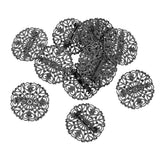 Maxbell 12Pcs Hollowed-out Flower Brooch Pin Lady Breastpin Retro Lapel Black