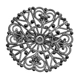 Maxbell 12Pcs Hollowed-out Flower Brooch Pin Lady Breastpin Retro Lapel Black
