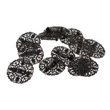Maxbell 12Pcs Hollowed-out Flower Brooch Pin Lady Breastpin Retro Lapel Red Bronze